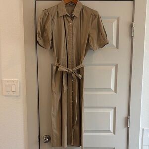 J. McLaughlin Khaki Midi Dress